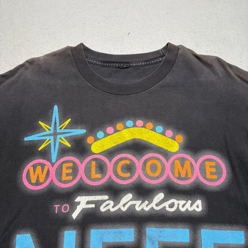 Neff T-Shirt Mens XL Black Welcome to Fabulous Neff 08-09 Distressed Vintage